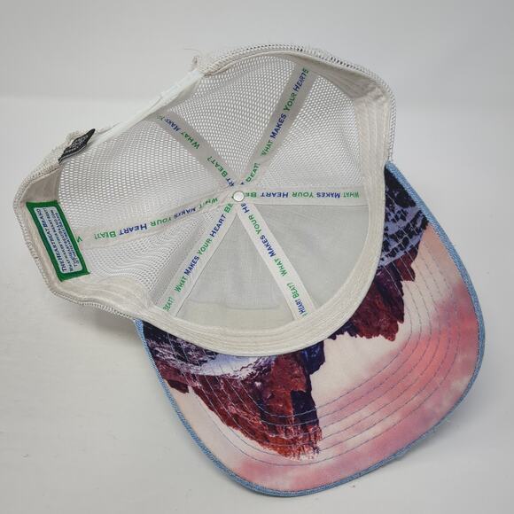 Idaho The Heartbeat Brand Snapback Trucker Hat Blue One Size Mesh Back 6 Panel - Picture 8 of 10